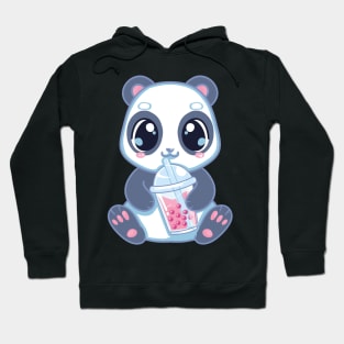 Cute Panda Boba Bubble Tea Panda Bear Boba Drink Hoodie